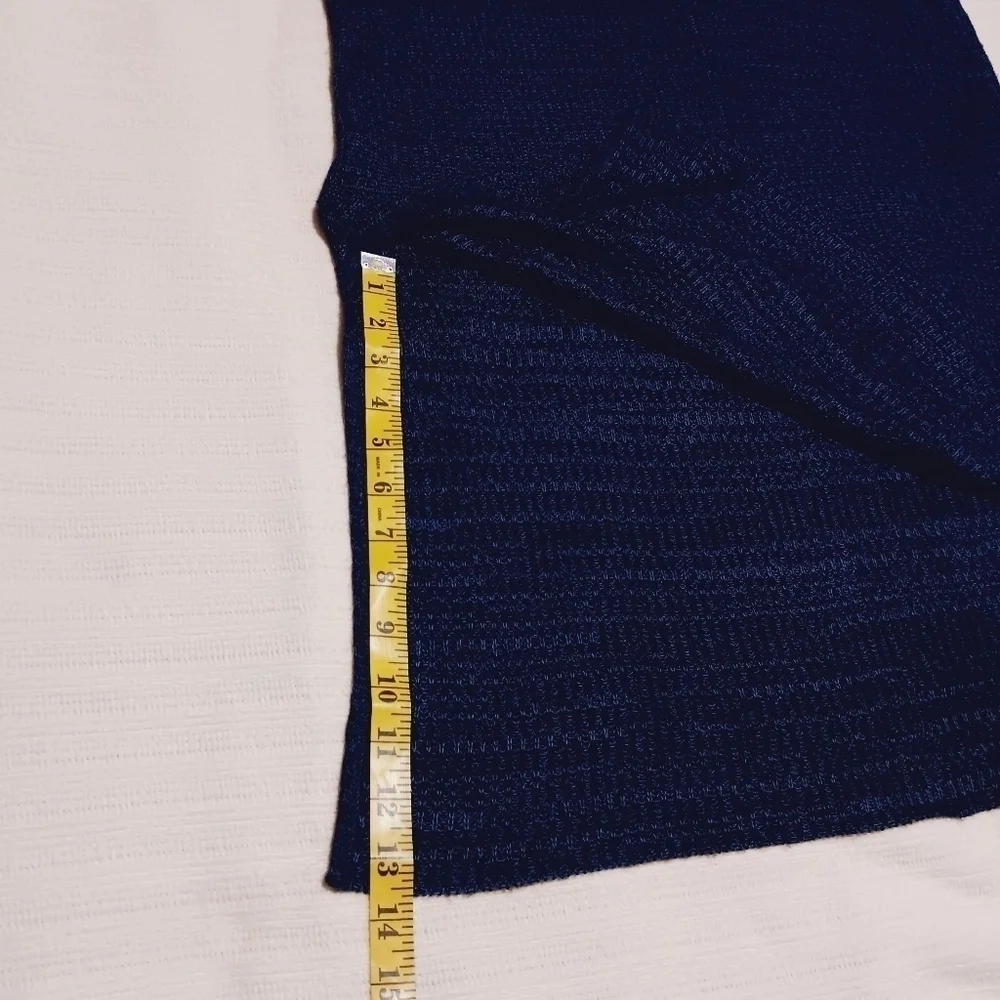 Catherine’s sleeveless Cowl neck sweater  blue & black Size 0X